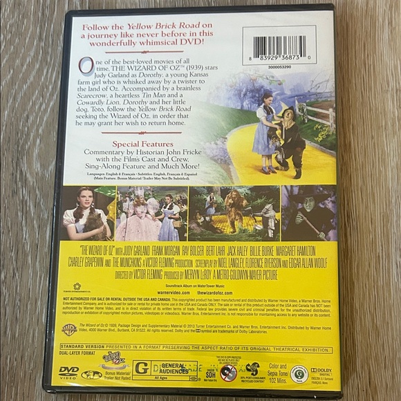 🎬 Wizard of Oz 75th Anniversary Edition DVD + Digital Copy | New Sealed - Picture 2 of 3